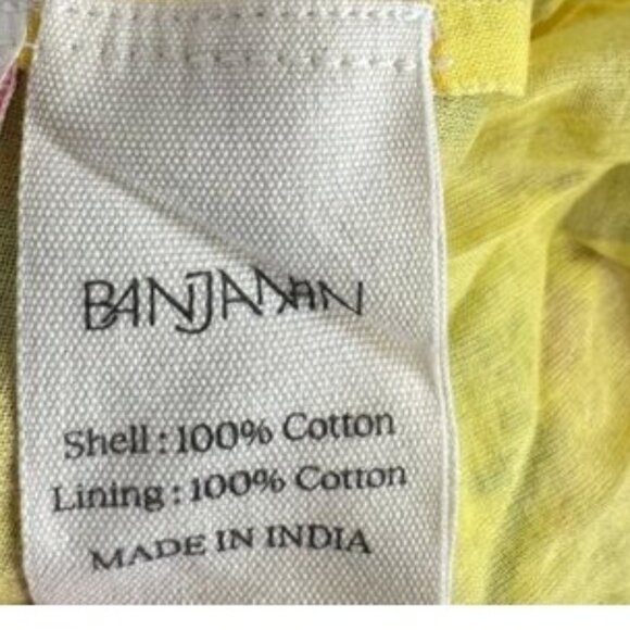 Banjanan NWT Poppy Puff Sleeve Daisy Floral Maxi Dress Size XS Yellow Purple - Picture 10 of 11